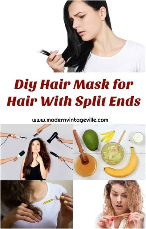 8 Homemade Hair Masks For Split Ends Modern Vintage Ville Homemade