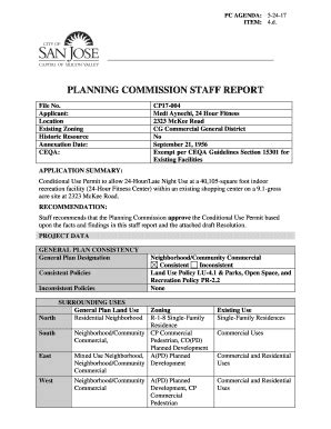 Fillable Online Planning Commission Staff Report San Jose Fax Email