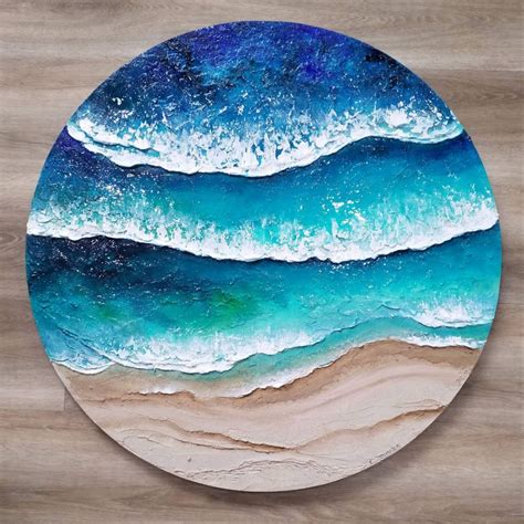 Resin Painting Resin Ocean Resin Art Ocean Resin Etsy