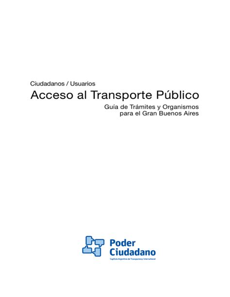 Acceso Al Transporte P Blico