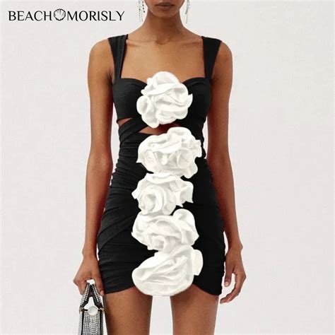 Maillot De Bain Une Pi Ce Noir Fleurs 3D Pour Femmes Ensemble Bikini Et