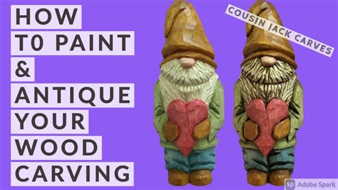 How to Paint & Antique a Wood Carving - YouTube