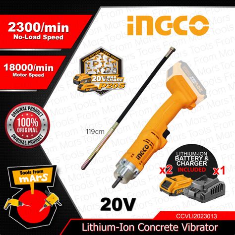 Ingco Cordless Li Ion Concrete Vibrator High Quality Ccvli