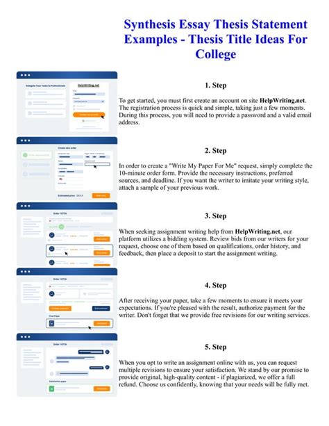 Synthesis Essay Thesis Statement Examples Thesis Title Ideas For