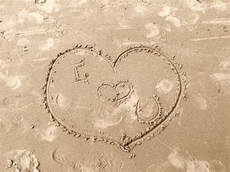 Love Heart Drawn On Sand Stock Photo Image Of Heart Romantic 70744