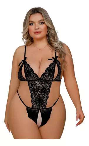 Body Lingerie Sexy Rendado Plus Size Apressadinha Mercadolivre