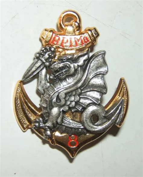 INSIGNE 8 R P I MA PARACHUTISTES INFANTERIE DE MARINE Delsart EUR