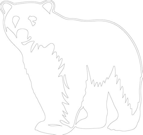 polar bear outline silhouette 38486775 Vector Art at Vecteezy