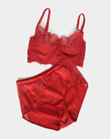 High Waist Silk Panties Silk Red Panties Handmade Lingerie