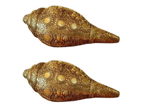 Golden Brass Vishnu Virat Roop Shank For Decoration Size Inch At