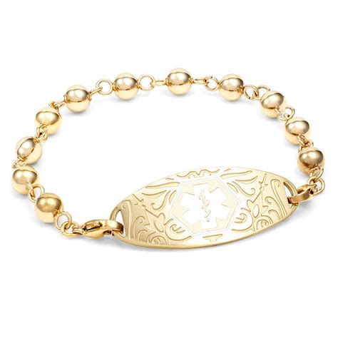 Gold Medical Alert Bracelets Gold Medical Bracelets