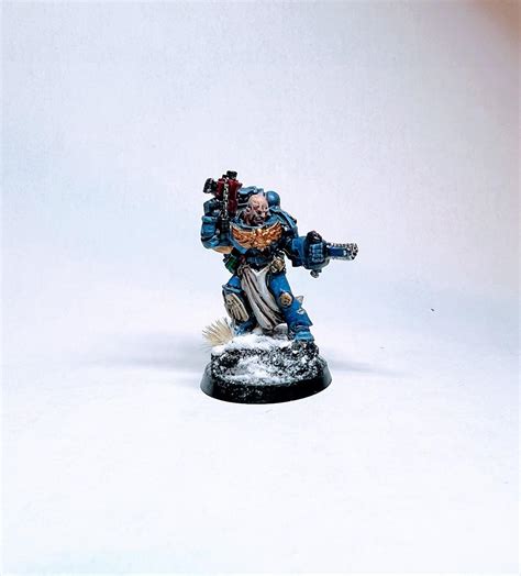 Space Marine Veteran With Chainfist Rwarhammer