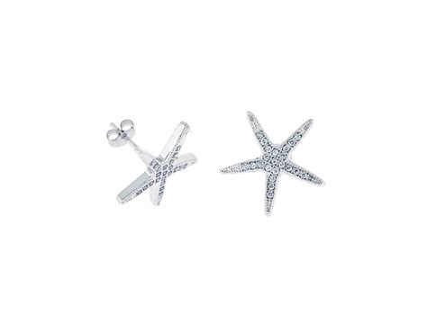 Starfish CZ Stud Earrings Oceans Allure