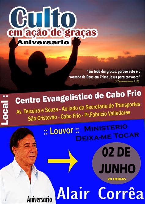 Pastor Sergio Cunha Culto Em A Es De Gra As