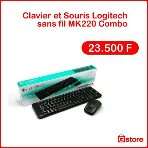 Clavier Et Souris Logitech Sans Fil MK220 Combo Gstore