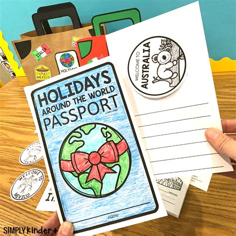 Holiday Passport With Stamps Simply Kinder Plus