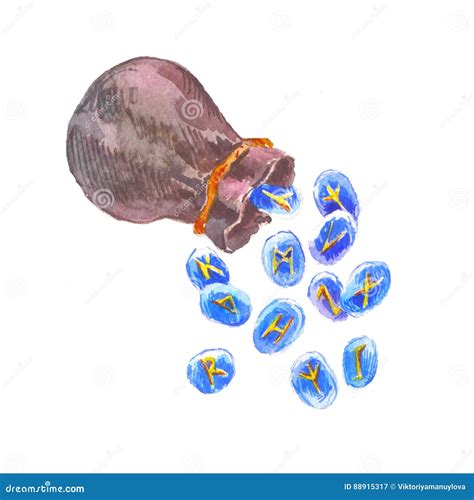 Runes On Stones Cartoon Vector 184604489