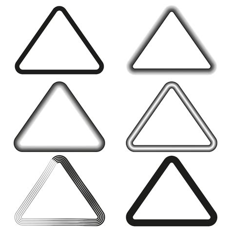 Premium Vector Set Of Triangle Icons With Different Styles Geometric