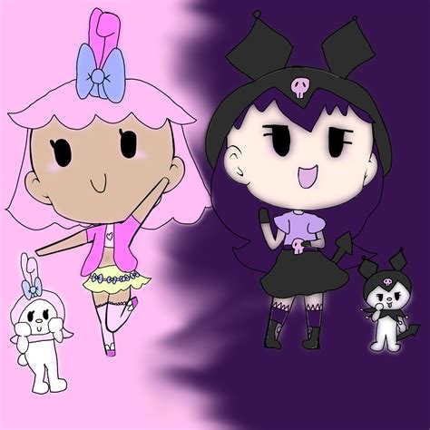 Kuromi And My Melody Humans By Butterandcorgis On Deviantart