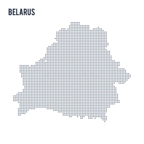 Vector Dotted Map Of Belarus Isolated On White Background Stock Illustration Illustration Of