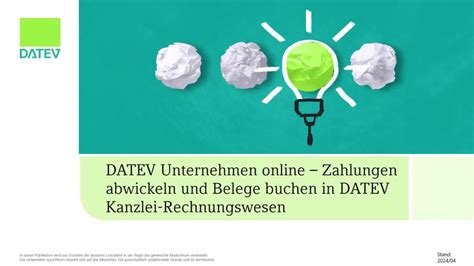 Kurs Datev Unternehmen Online Zahlungen Abwickeln U Belege Buchen