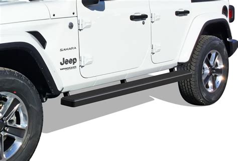 Satin Black 5 IBoard Side Step Nerf Bar Fit 18 20 Jeep Wrangler JL 4Dr