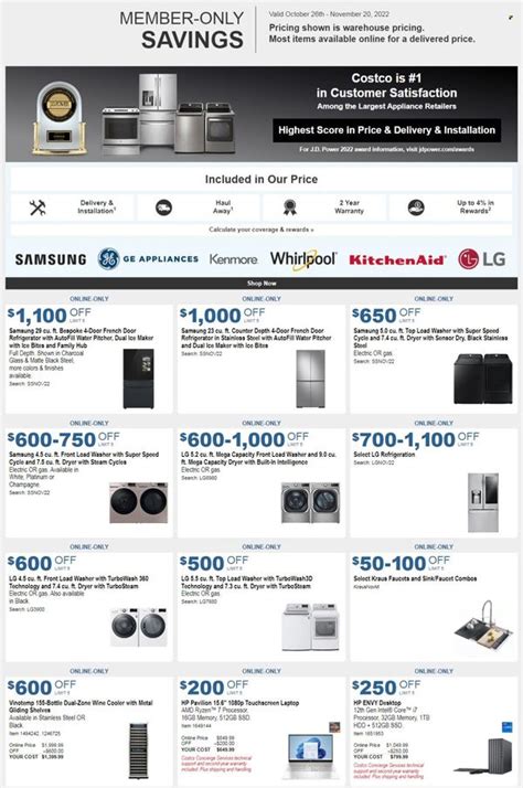 Costco Weekly Ad Flyer Specials October 26 To November 20 2022