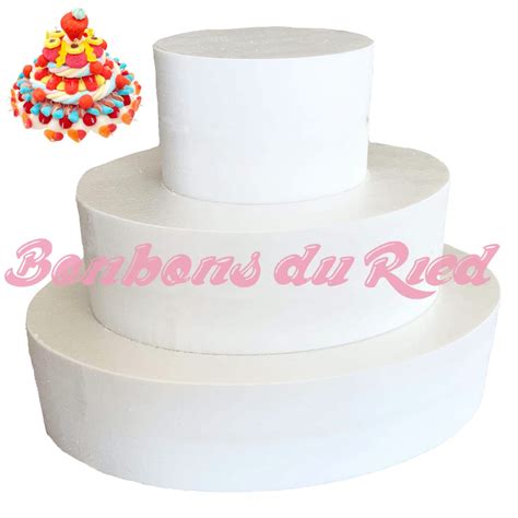 Pièce montée ovale en polystyrène pour gâteau bonbons