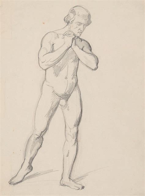 Sketch Of A Nude Male By J Zef Simmler Artvee