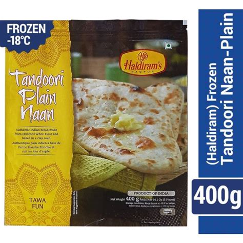 Frozen Haldirams Tandoori Naan Plain 400g