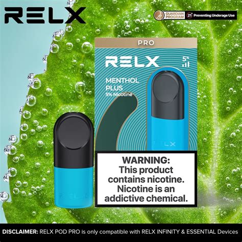 Beauty Store Relx Pod Pro Menthol Plus For Infinity Device Essential