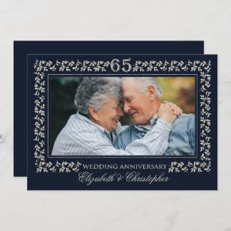 65th Anniversary Cards | Zazzle