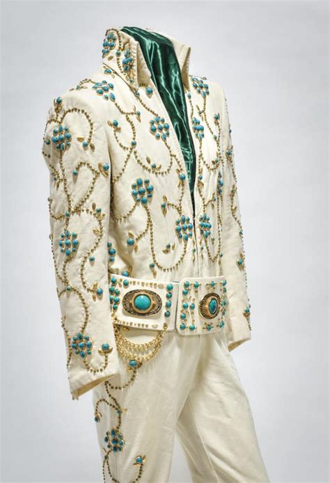 Elvis Presley Stage Worn Jumpsuit The Aqua Blue Vine Jum Elvis Jumpsuits Elvis Costume Elvis