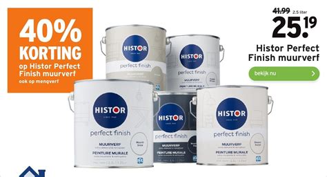 Histor Perfect Finish Muurverf 2 5 Liter Aanbieding Bij GAMMA