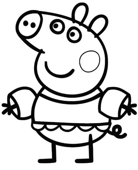 Coloriage peppa pig 2 Dessin gratuit à imprimer