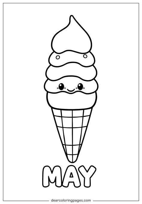 Desenho De Casquinha De Sorvete Para Colorir