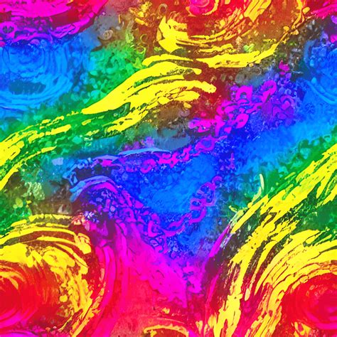 Multicolor Rainbow Vibrant Ink Background Blended Abstract Painting