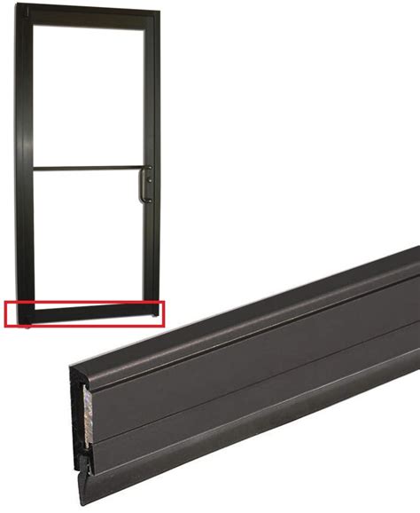 Kawneer Door Bottom Rail Seal In Dark Bronze Anodized Finish For