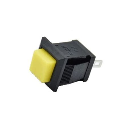 Yellow Ds 430 2pin Onoff Self Reset Square Push Button Switchno Press Break Buy Online At Low