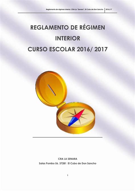 Pdf Reglamento De R Gimen Interior Cra La Cralasenara Centros