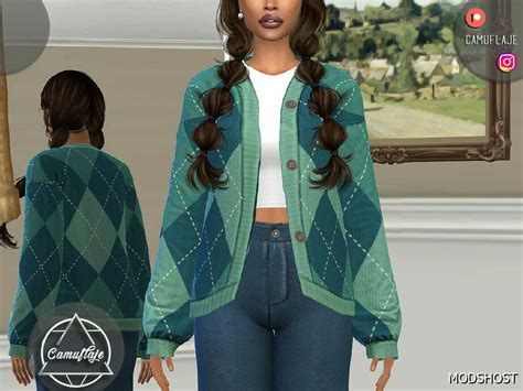 Cardigan And Jeans Set Sims Clothes Mod Modshost