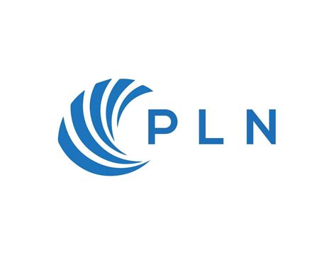 Pln Letter Logo Design On White Background Pln Creative Circle Letter