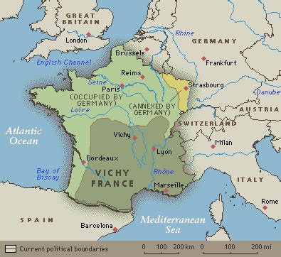 World War France Map United States Map