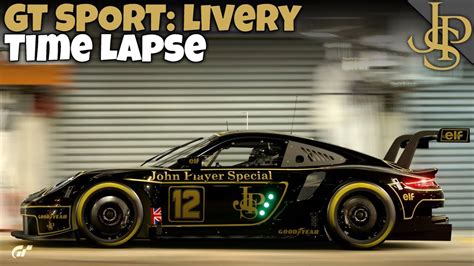 Gt Sport Jps Porsche 911 Rsr Design Livery Time Lapse Youtube