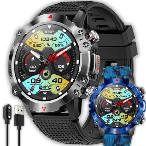 Smartwatch Zegarek M Ski Premium Rozmowy Ci Nienie Sport Puls Kroki