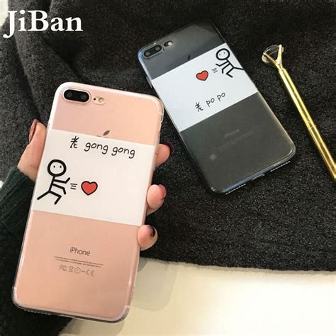 JiBan para iphone X Fundas de teléfono de dibujos animados divertidos