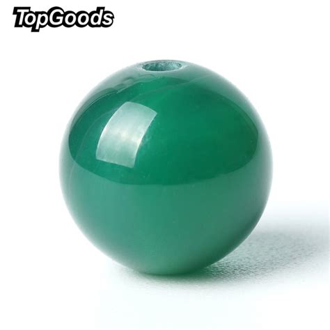 Topgoods Cuentas De Gata Verde Natural Para Mujer Cuentas Redondas De