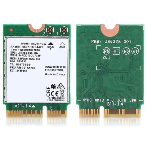 Carte Réseau 6 Gigabits Carte Réseau Pour Intel Ax201ngw Wifi 6 Gigabit 2400m M2cnvio2