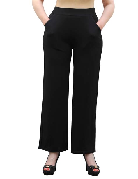 Pantalón recto negro de vestir para dama Kosauki Moda