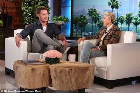 This Is Uss Justin Hartley Strips Down For Ellen Skit Daily Mail Online